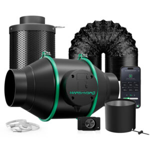 Mars Hydro 2025 iFresh 4-tolline inline ventilaator ja süsinikfilter komplekt