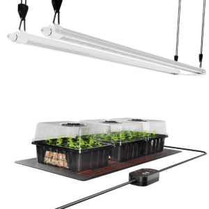 Spider Farmer Glow80 kasvatuskomplekt koos LED-lambi, seemikualuste ja soojendusmatiga