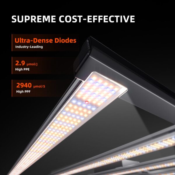 Spider Farmer G1000W LED-kasvulambi lähivaade dioodidest