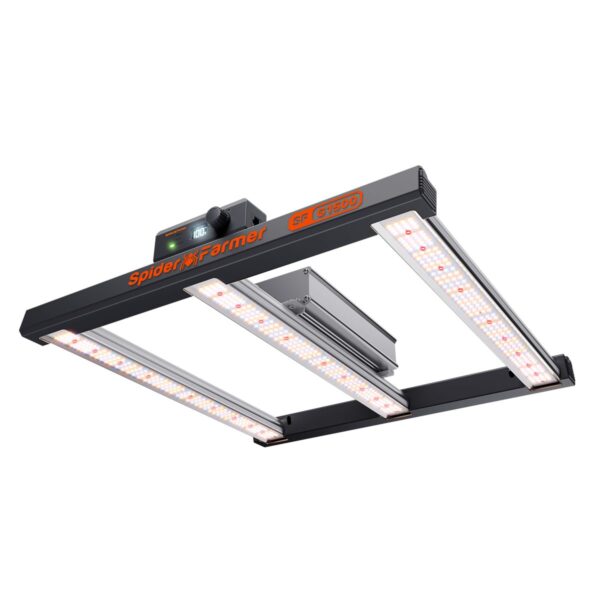 Spider Farmer G1500 LED kasvulamp eestvaates.