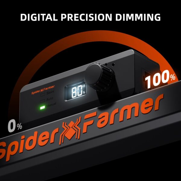 Spider Farmer G1500 LED-kasvulamp koos hämardusnupuga