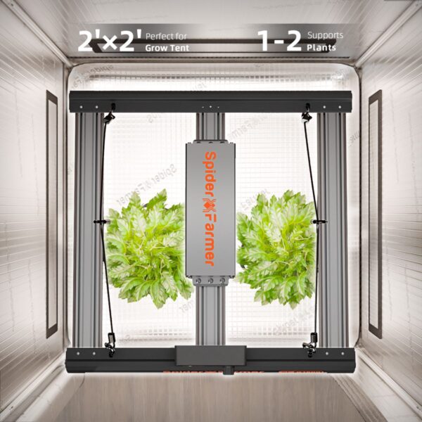Spider Farmer G3000 LED-lamp paigaldatuna 90x90cm telki