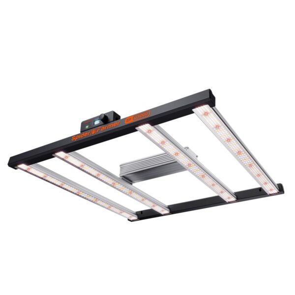 Spider Farmer G3000 LED kasvulamp sisselülitatuna