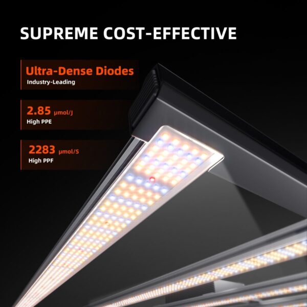 Spider Farmer G8600 LED-valgusti tihedalt paigutatud dioodid