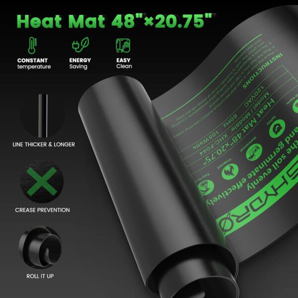 Mars Hydro VG80 80W LED Kasvulamp koos idutamise alustega ja soojendusmatiga