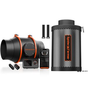 Spider Farmer 4-tolline ventilatsioonikomplekt ventilaatori ja filtriga