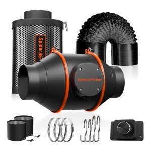 Spider Farmer 4-tolline Ventilatsioonikomplekt filtriga