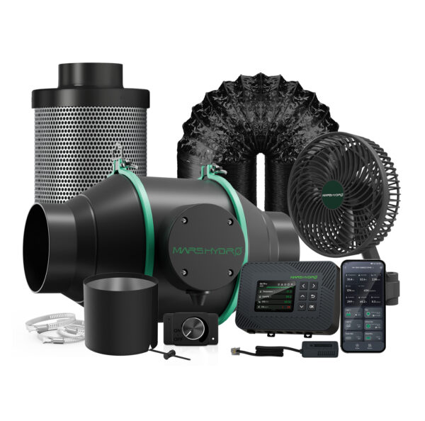 Mars Hydro iFresh 4-tolline inline ventilaator koos iControl kontrolleriga