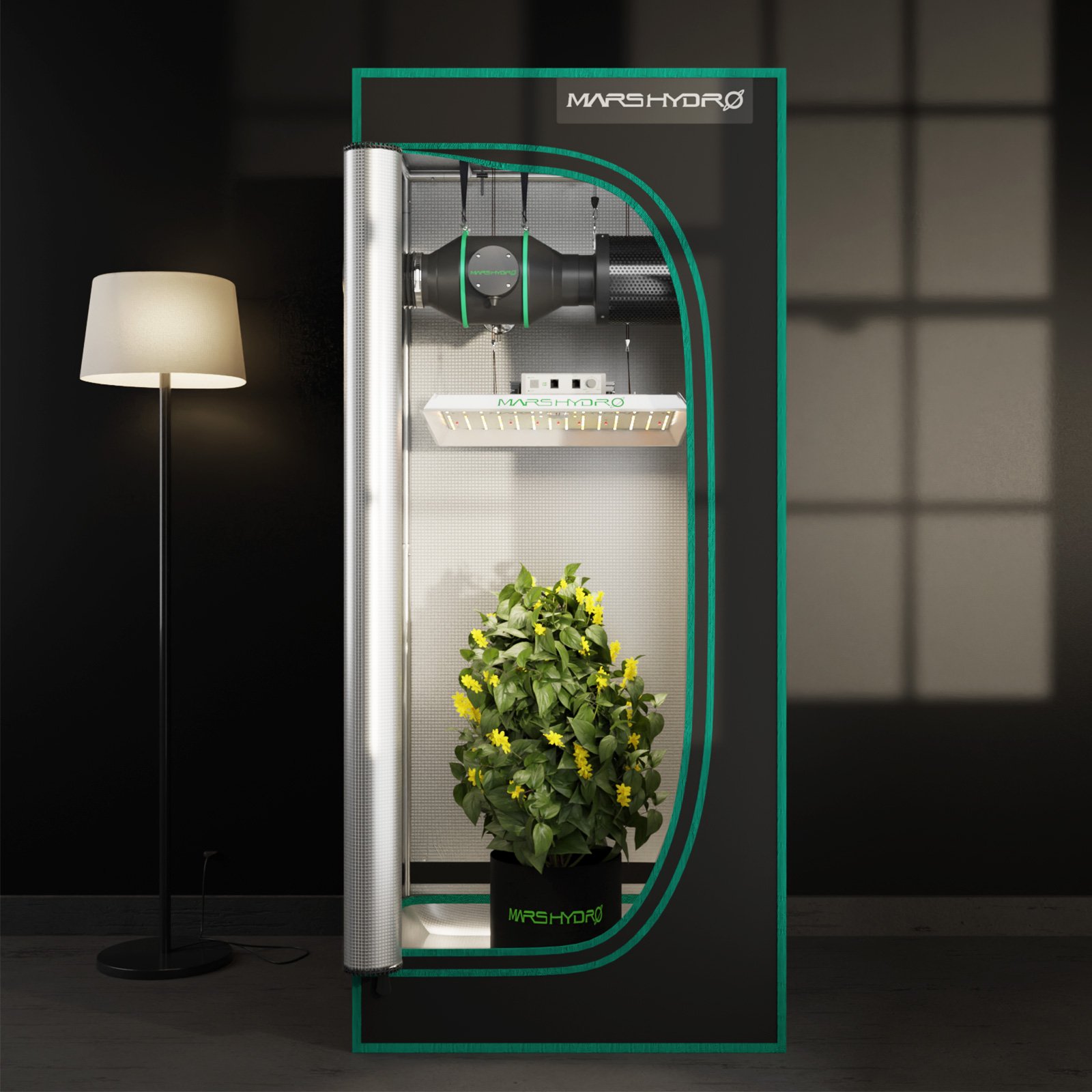 Mars Hydro 4 tolline inline ventilaator kiirusekontrolleriga