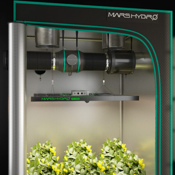 Mars Hydro 6-tolline inline ventilaator termostaadi kontrolleriga