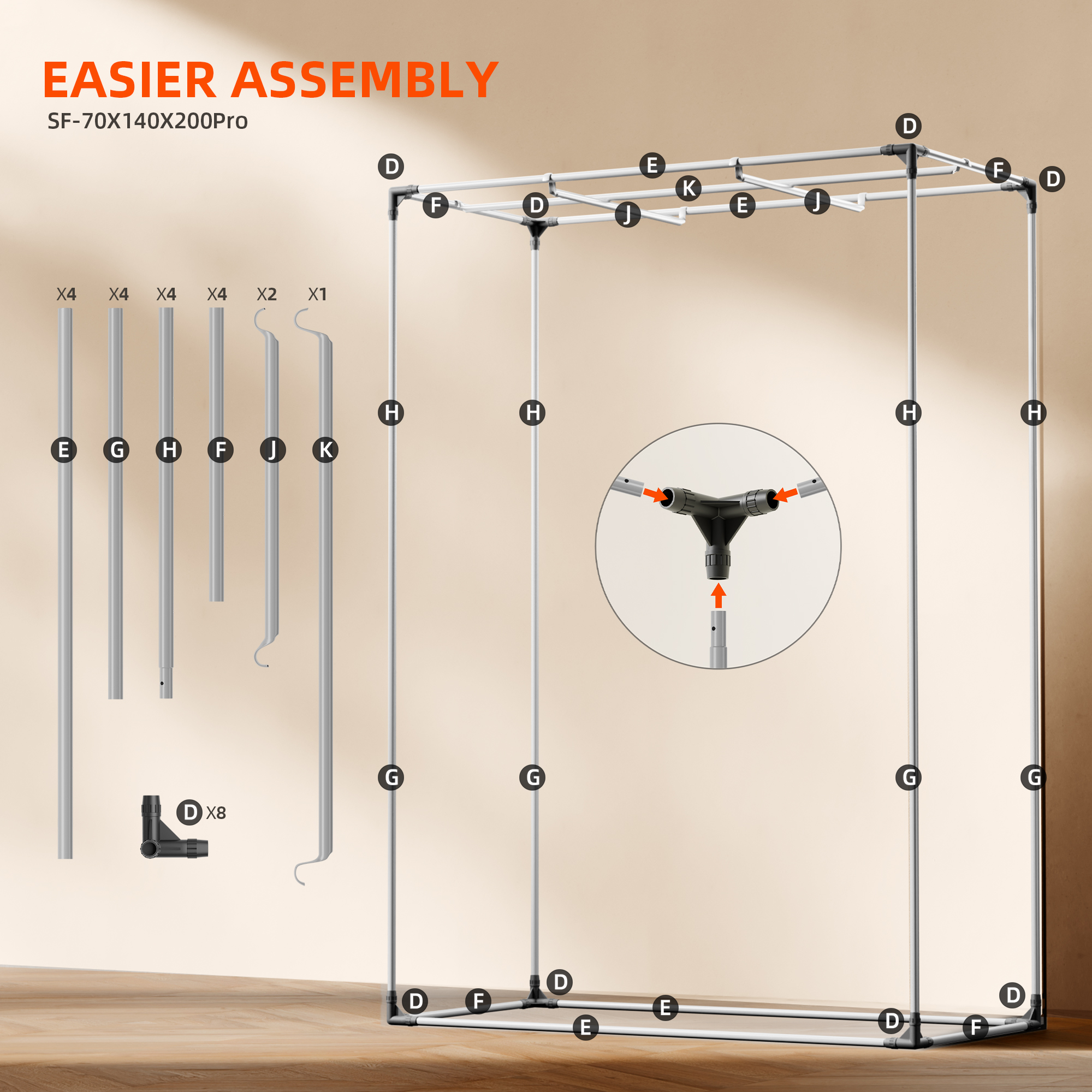 Spider Farmer 140x70cm Kasvatuskomplekt SF-2000 EVO LED-ga – pilt 9