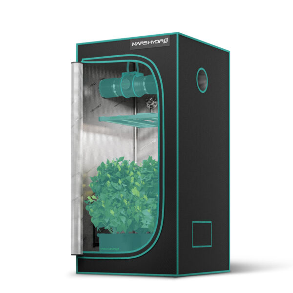 Mars Hydro 80x80x160 cm tugev metallraamiga sise kasvutelk hydroponics jaoks