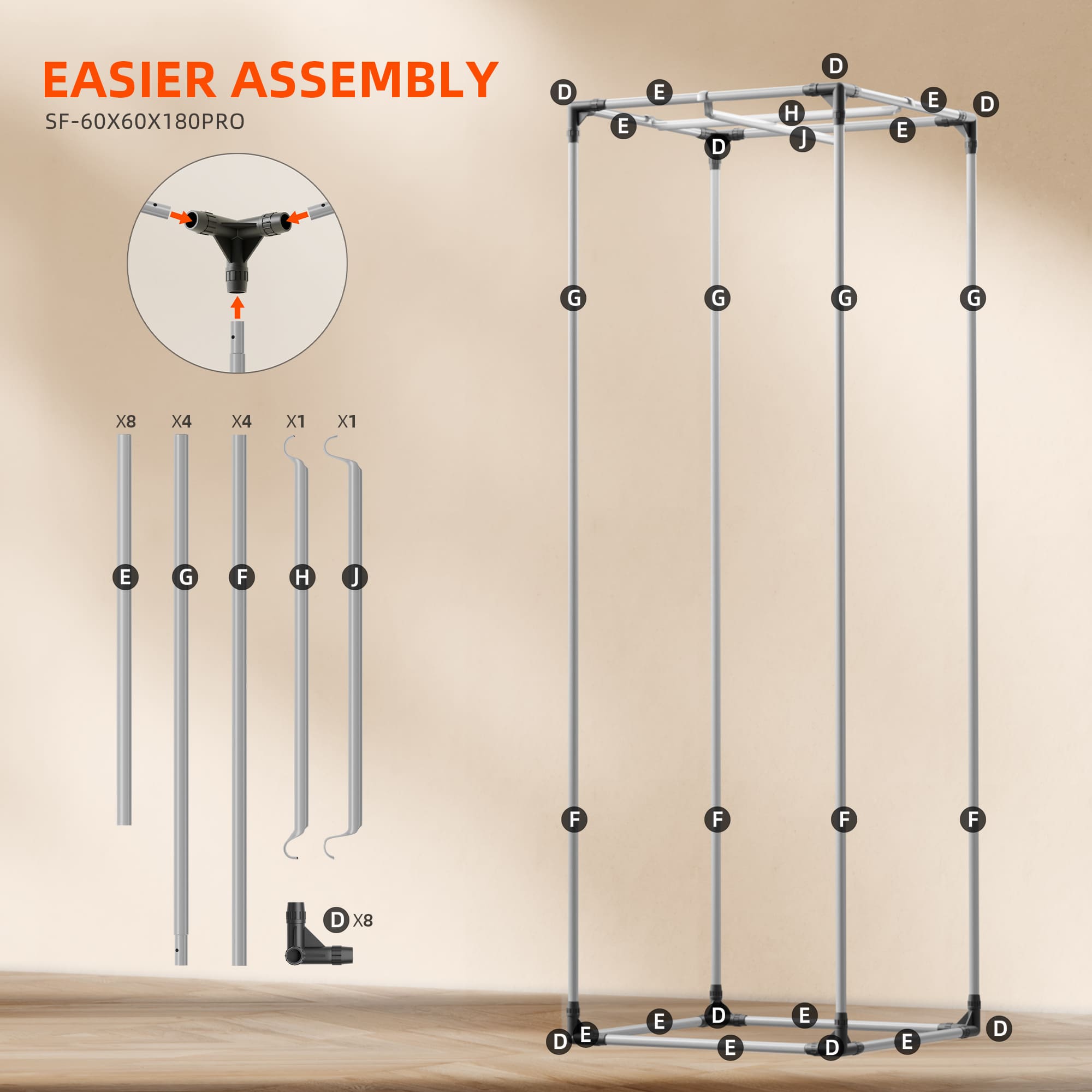 Spider Farmer Kasvatuskomplekt 60x60cm SF1000 EVO – pilt 10