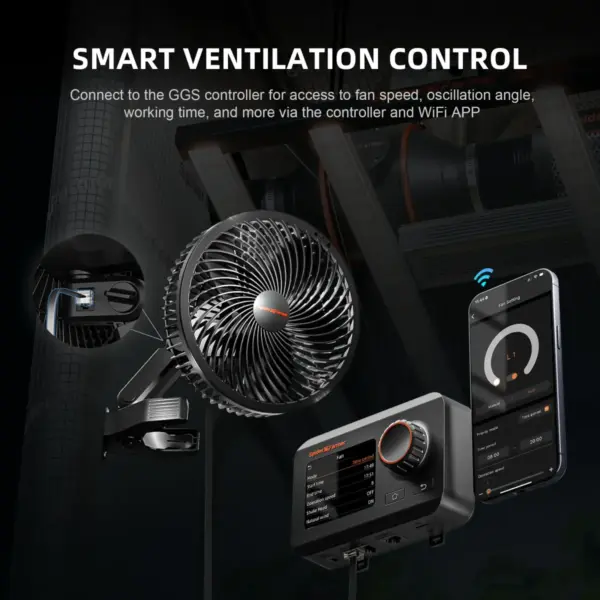 Komplekti kuuluv 6-tolline klambriga ventilaator