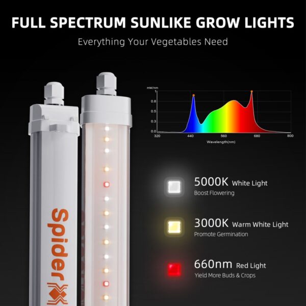 Spider Farmer Glow30 LED taimelamp seemnealuse kohal