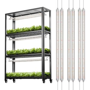 Spider Farmer Glow80 kolmetasandiline taimeriiul koos LED-valgustitega