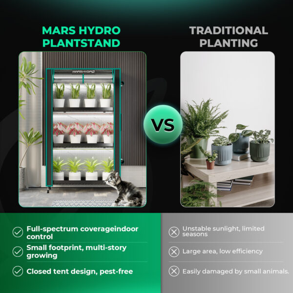 Mars Hydro taimeriiul võrreldes traditsioonilise taimede kasvatusega