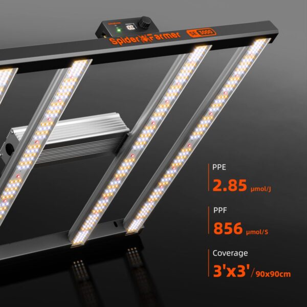 Spider Farmer SE3000 LED-lambi valgusspektri graafik