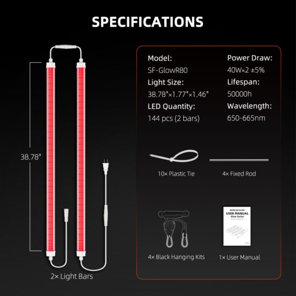Spider Farmer GlowR80 LED-riba paigaldatuna raamile