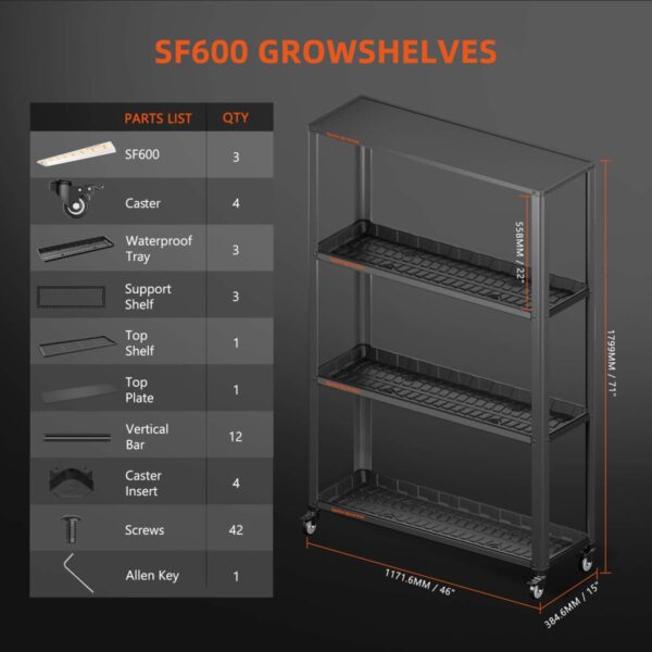 Spider Farmer SF600 taimeriiuli komplekti sisu ülevaade