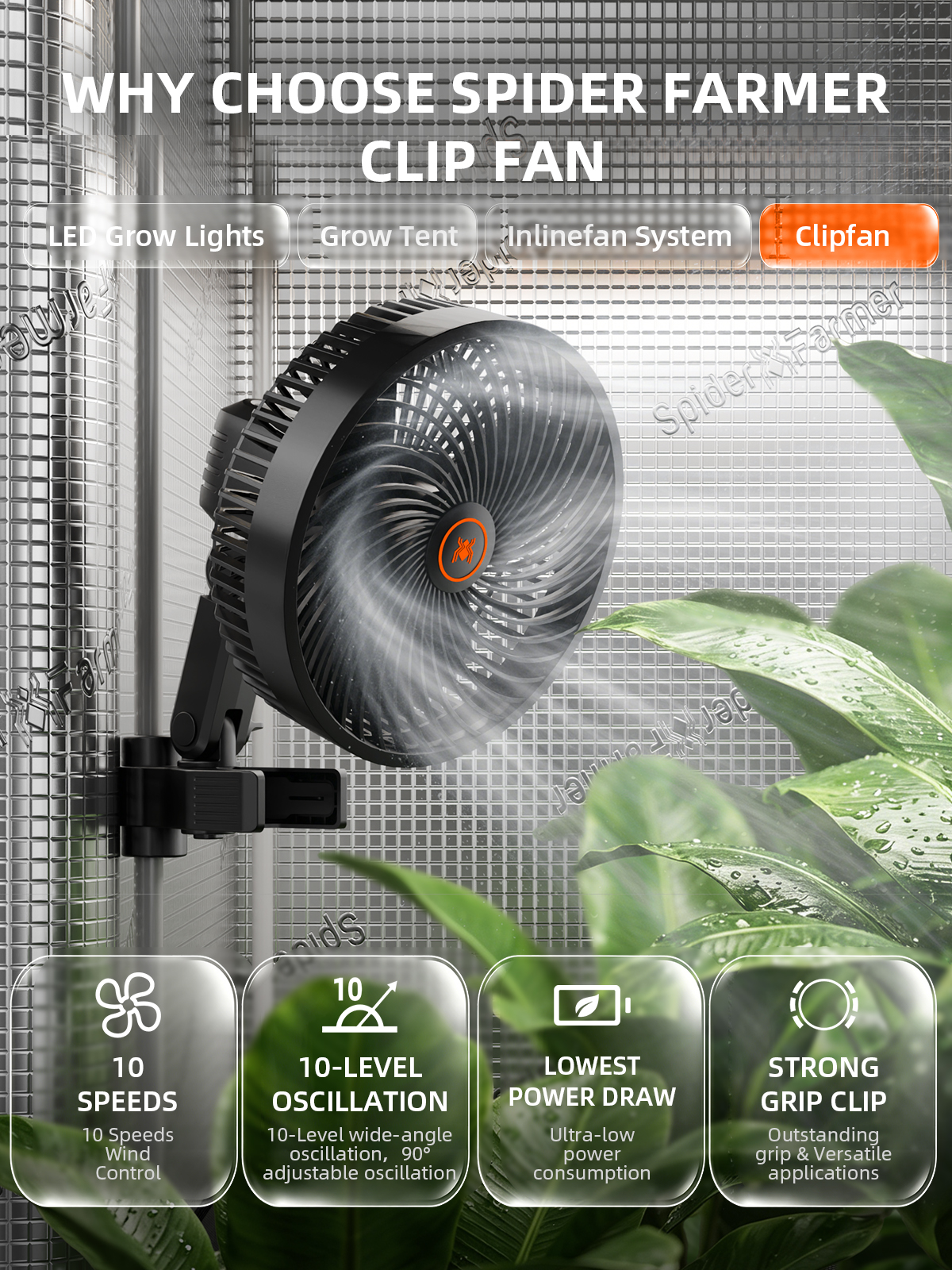 6-tolline klambriga ventilaator