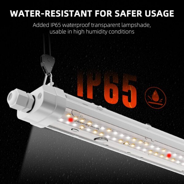 Lähivaade veekindlast Spider Farmer Glow80 LED valgusribast