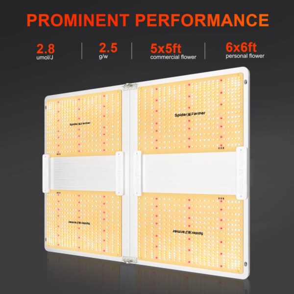 Kokkupandud Spider Farmer SF7000 LED kasvulamp.
