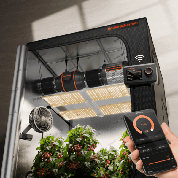 Spider Farmer SF7000 LED kasvutelgi komplekt koos valgusti ja ventilatsiooniga