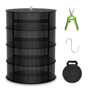 Mars Hydro 4-kihiline võrgust maitsetaimede kuivatusriiul pruunersitega