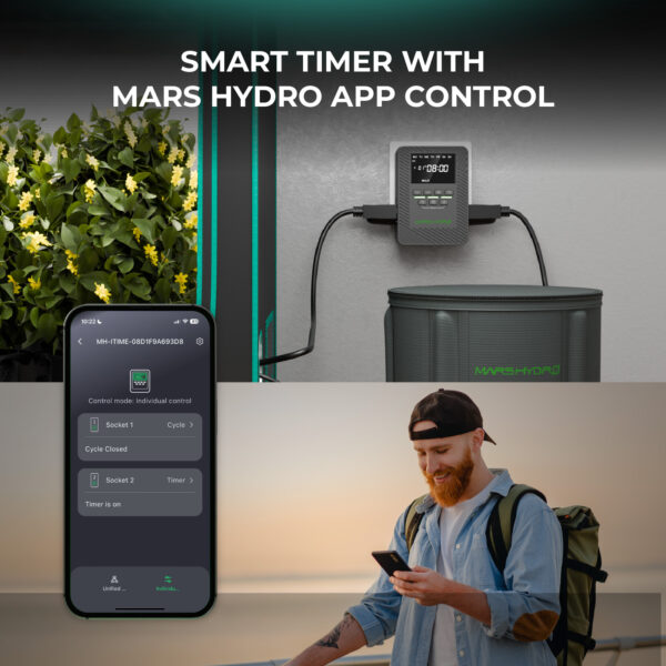 Mars Hydro 6-tolline inline ventilaator iTime nutika taimeriga