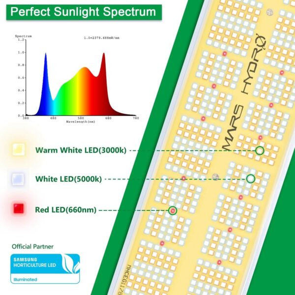 Mars Hydro SP6500 650W Samsung LED kasvulamp kasvuhoonele
