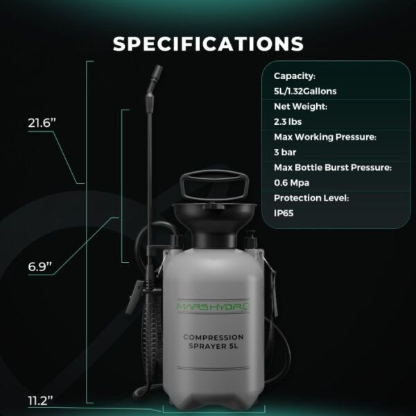 Mars Hydro 7-ühes taimekasvatus tööriistade komplekt koos survepihusti ja labidatega
