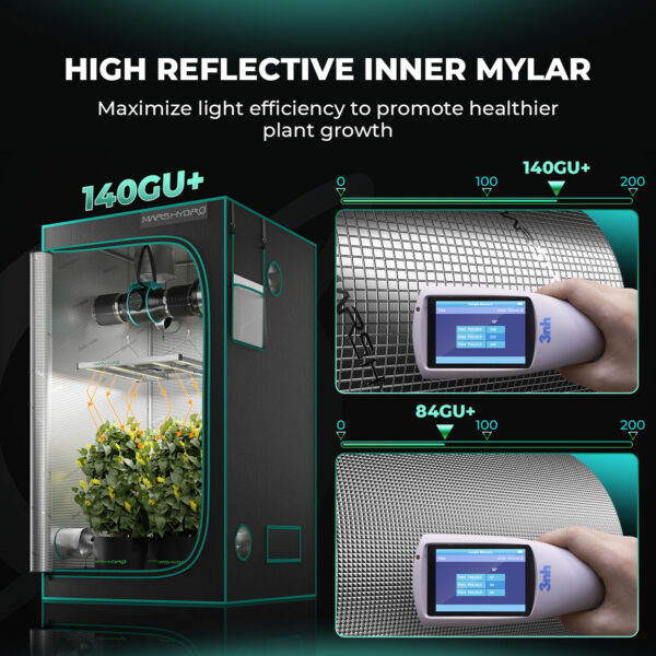 Mars Hydro 70x70x160 cm kasvutelk hydroponics taimedele