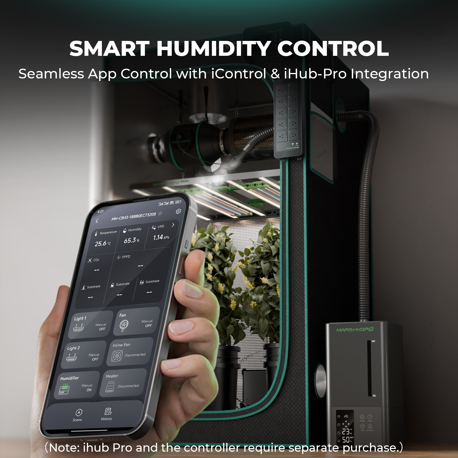 Mars Hydro nutikas 6L õhuniisutaja iControl kontrolleriga