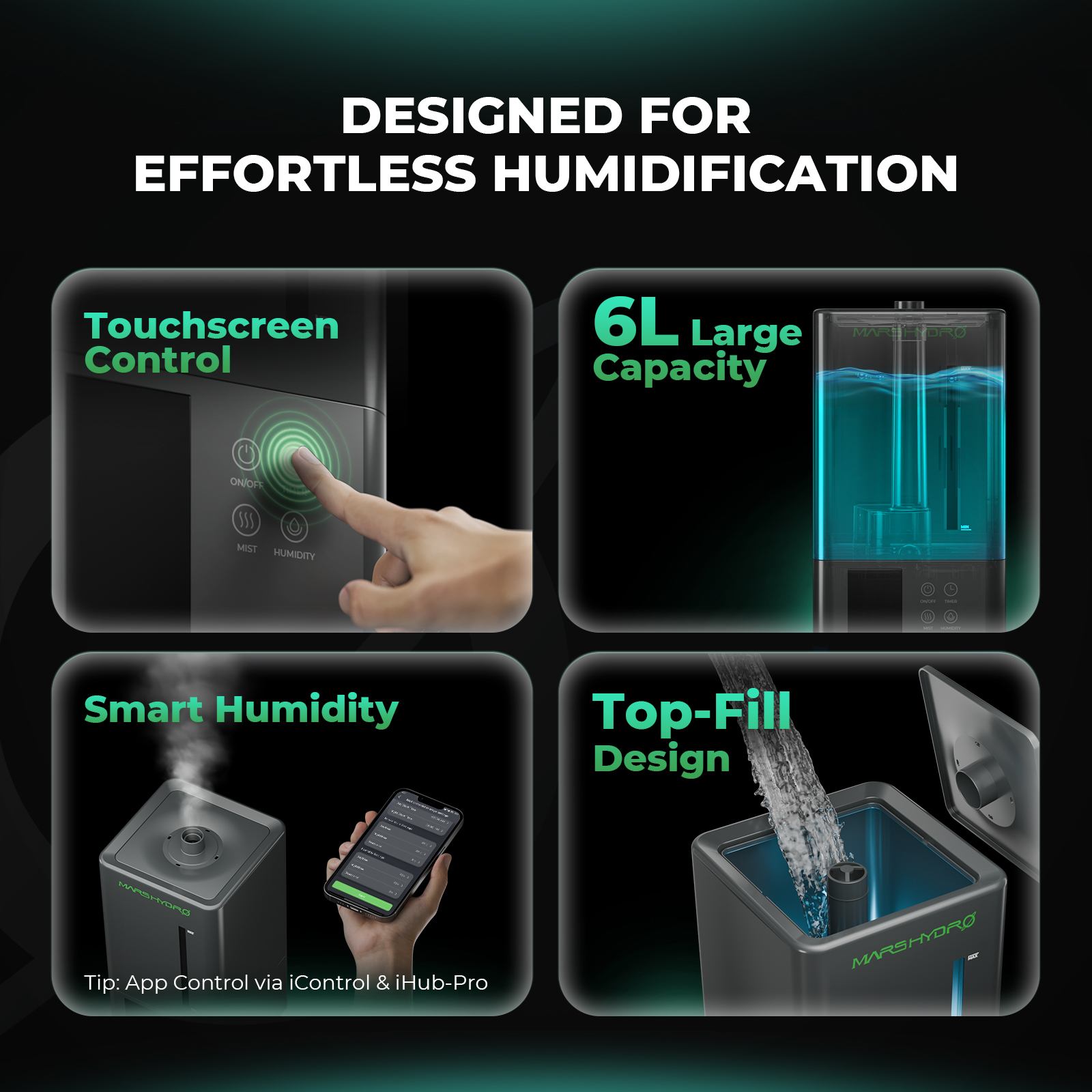 Mars Hydro nutikas 6L õhuniisutaja iControl kontrolleriga