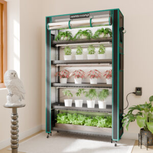 Mars Hydro Nutikas 6-korruseline taimeriiul 250W LED kasvulampidega ja telgiga, iTime taimeriga