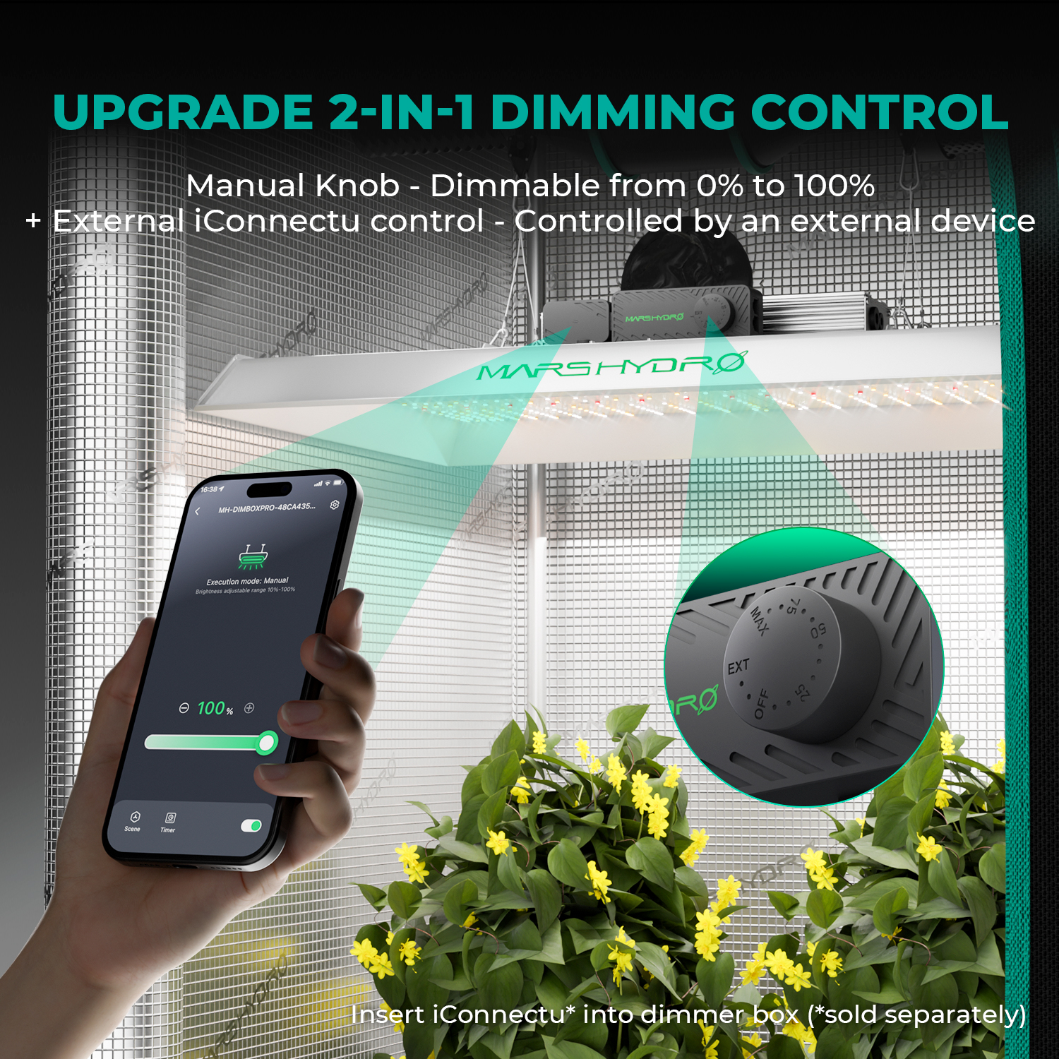 Mars Hydro TSW2000 300W Hämardatav Täisspektriga LED Kasvulamp - Image 2