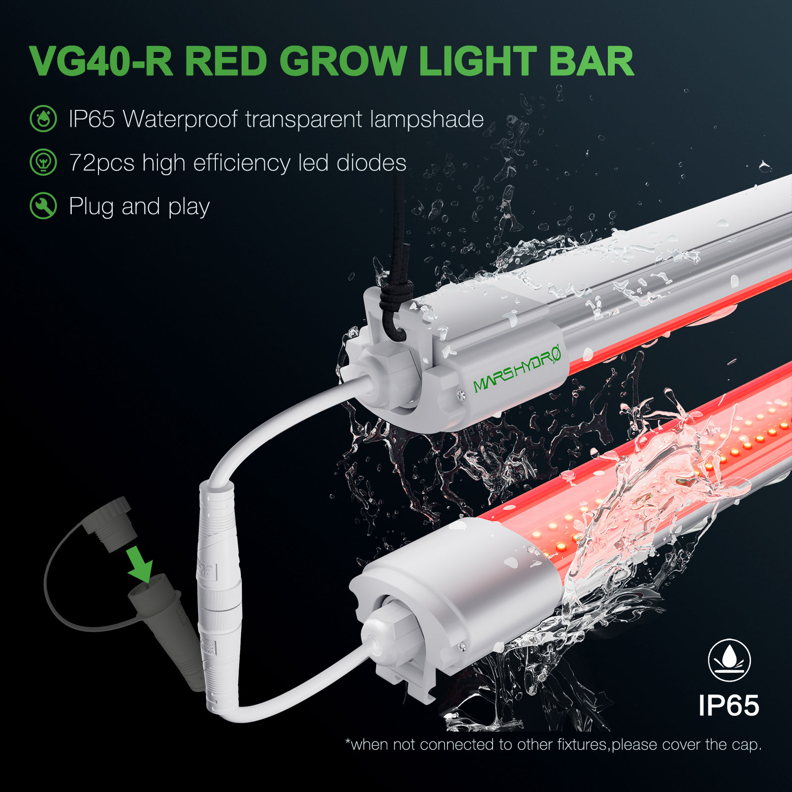 Mars Hydro VG40 Red LED Kasvulamp külgvaade