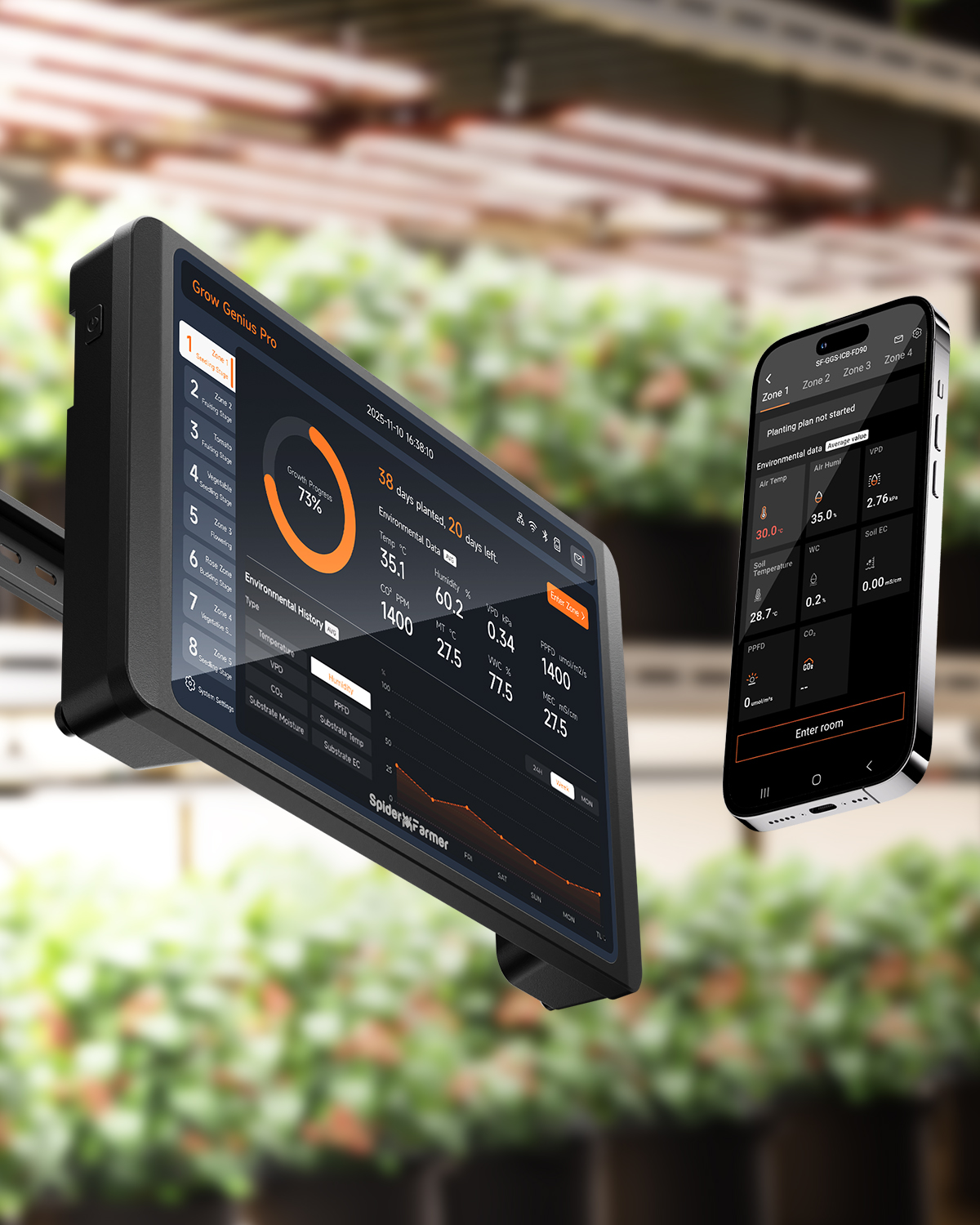 Spider Farmer GGS Pro kontrolleri seadmekomplekt