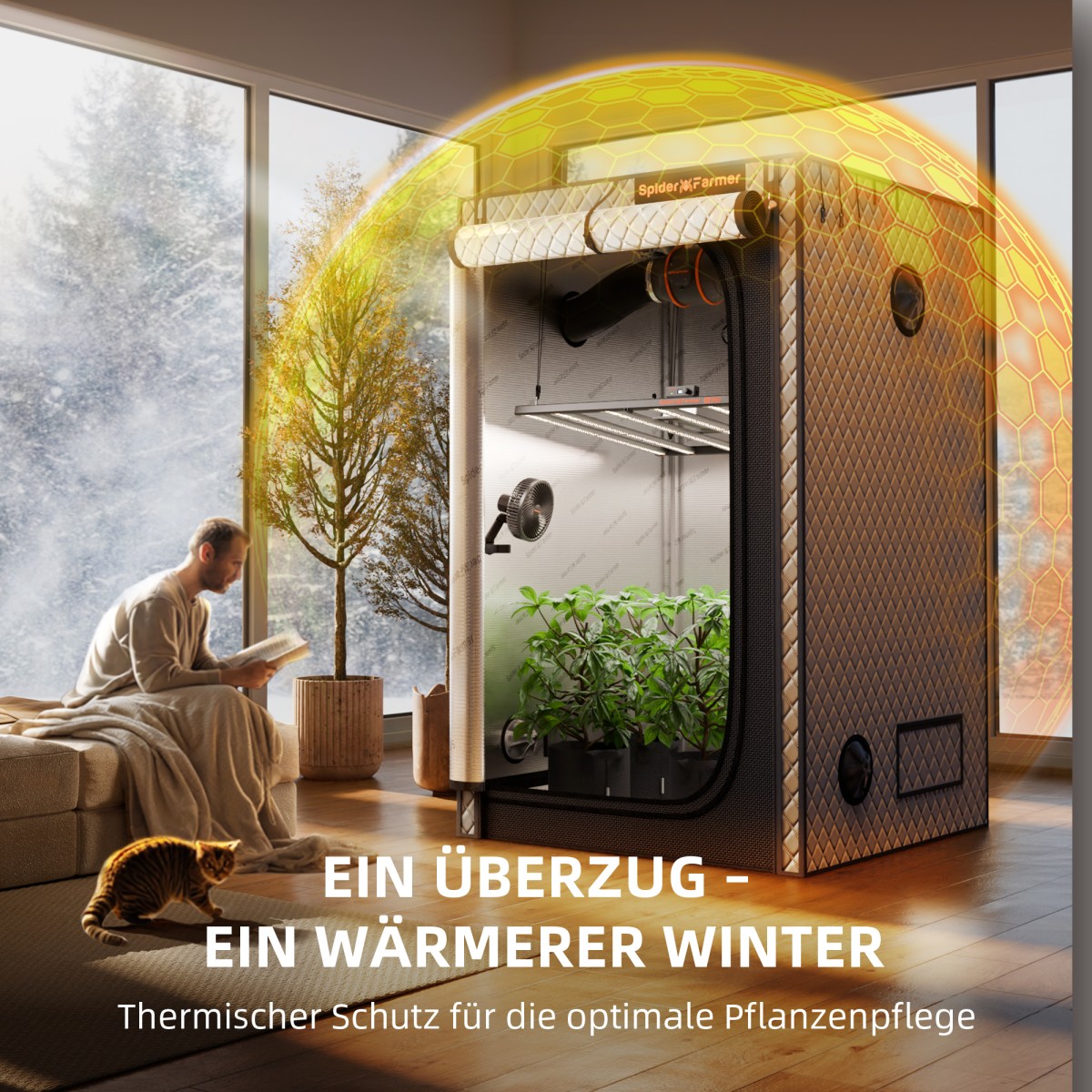 Spider Farmer Talve Energiatõhus Kasvutelk Komplekt 120x120x200cm + Isolatsioonikate - Image 2