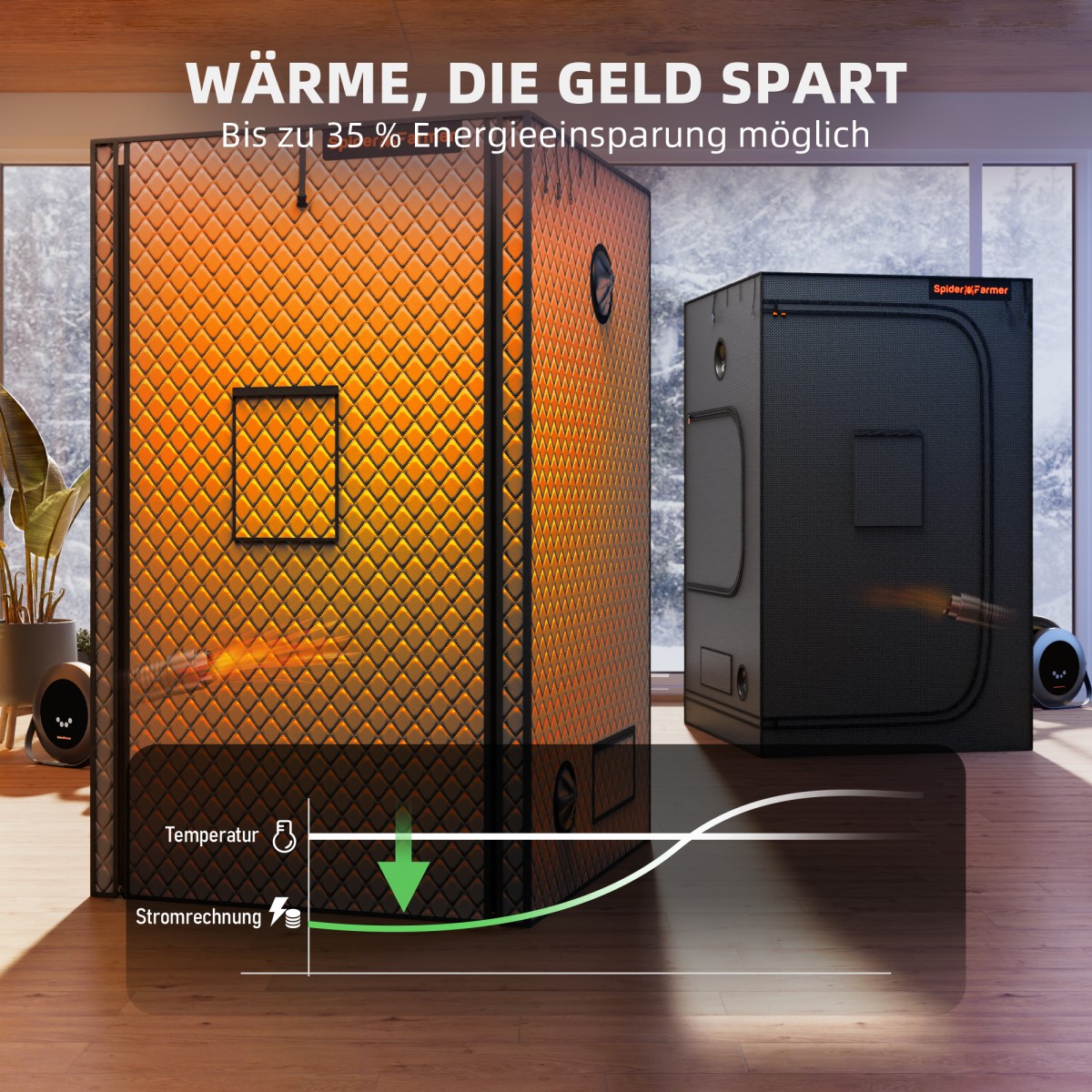 Spider Farmer 120x120cm isolatsioonikate paigaldus