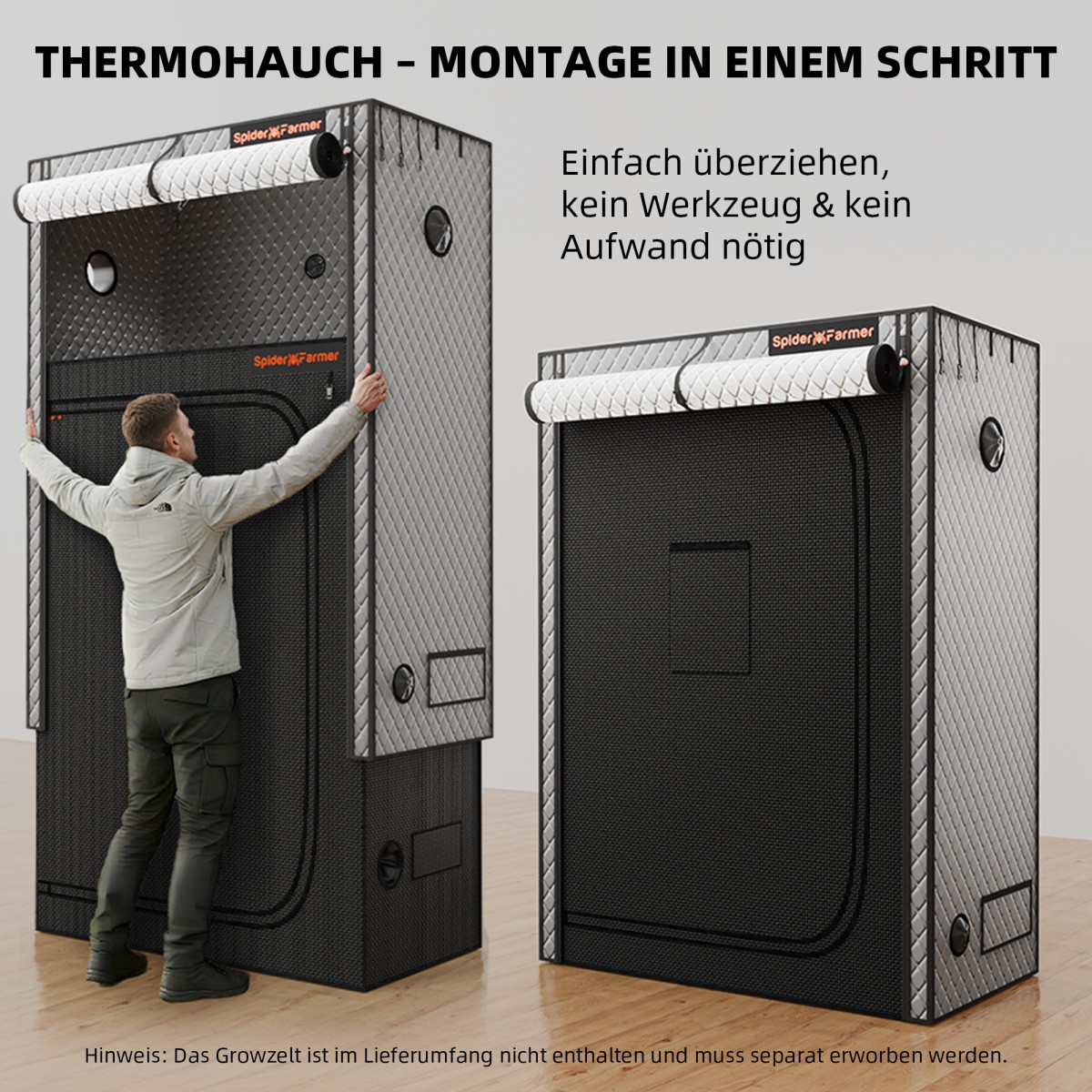 Spider Farmer isolatsioonikate kolmekihiline konstruktsioon