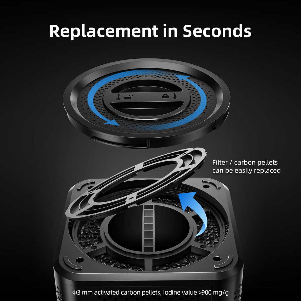 Spider Farmer 6-tolline 2-ühes ventilatsioonisüsteem GGS kontrolleriga, sisseehitatud süsinikfiltriga torventilaator - Image 7