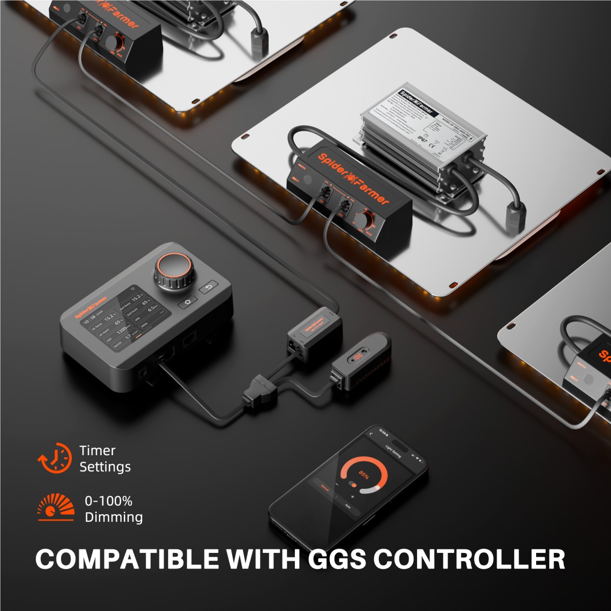 Spider Farmer SF1000D LED kasvulamp GGS kontrolleriga ühilduv