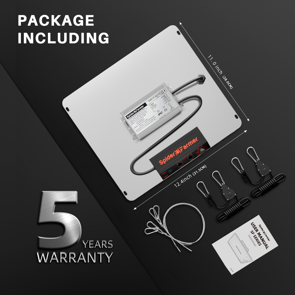 Spider Farmer SF1000D LED kasvulampide komplekti sisu