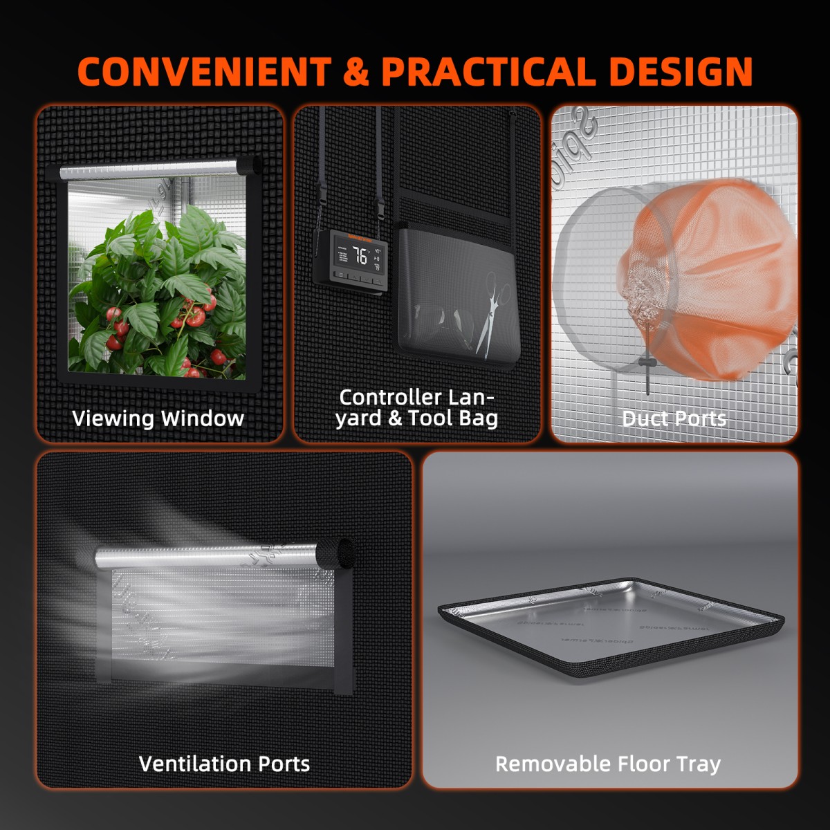 Spider Farmer kangast kasvukotid kasvutelkide jaoks