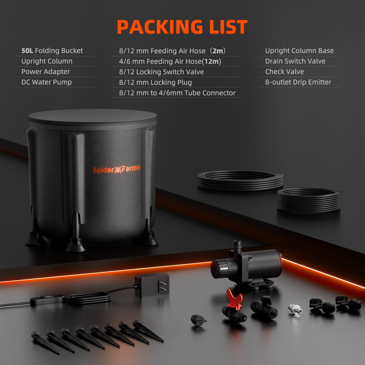 Spider Farmer GGS AC10 Nutikas Pistikupesa Komplekt + Tilkkastmissüsteem + 5-ühes pH-mõõtur + 3 Mullaandurit - Image 9