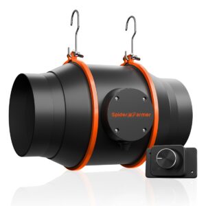 Spider Farmer 6-tolline torventilaator kiiruse kontrolleriga
