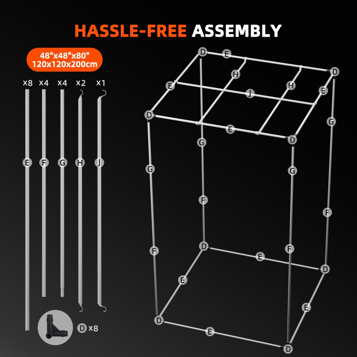 Spider Farmer Talve Energiatõhus Kasvutelk Komplekt 120x120x200cm + Isolatsioonikate - Image 7