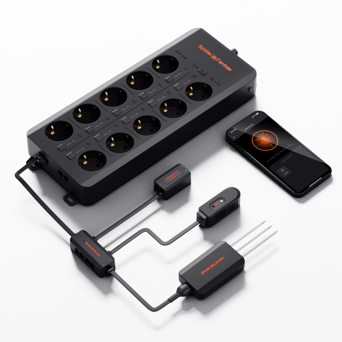 Spider Farmer GGS AC10 toiteplokk 10 väljundiga